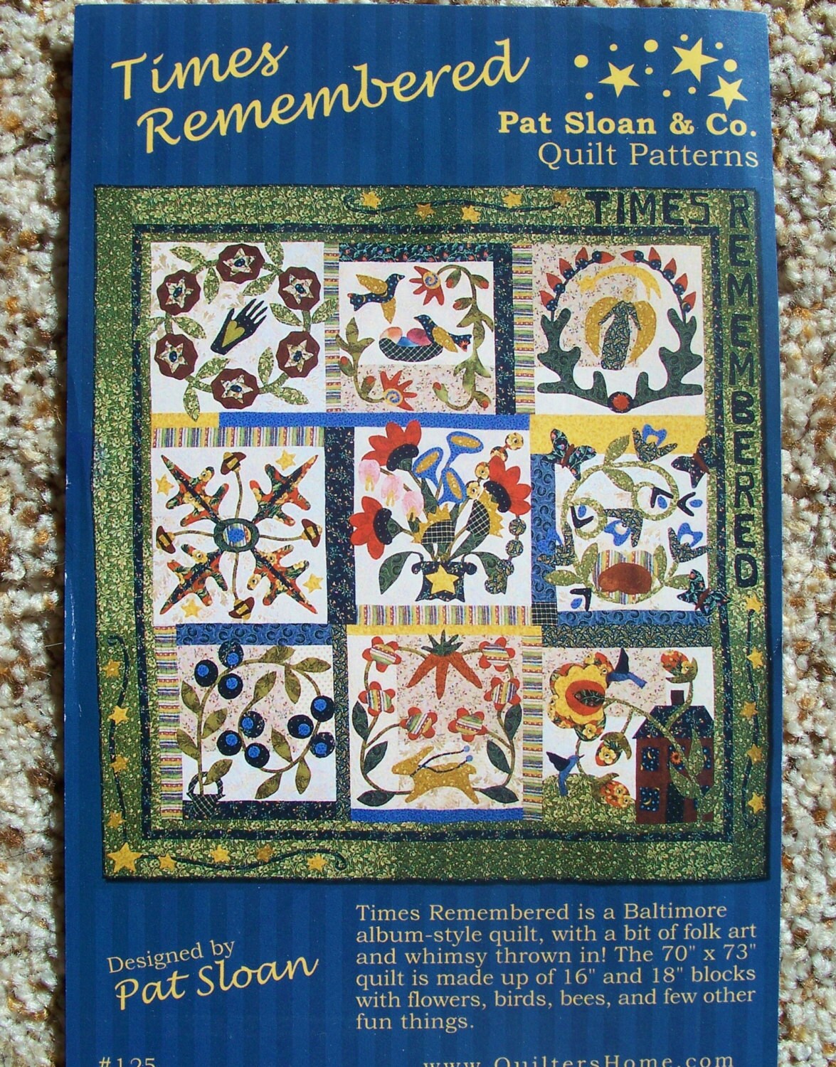 Times Remembered Pat Sloan & Co. Quilt Pattern Baltimore
