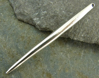 Sterling Silver Spike Charm or Pendant - Long Sterling Pendulum - One Piece - cmls