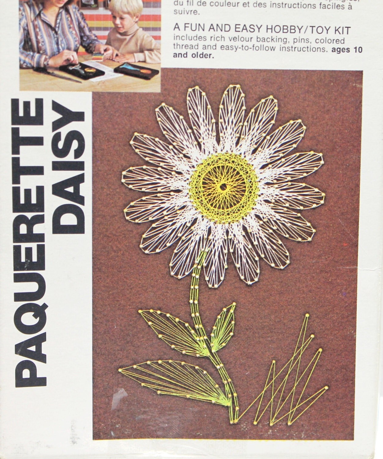 Vintage Daisy thread art kit hobby thread art daisy art