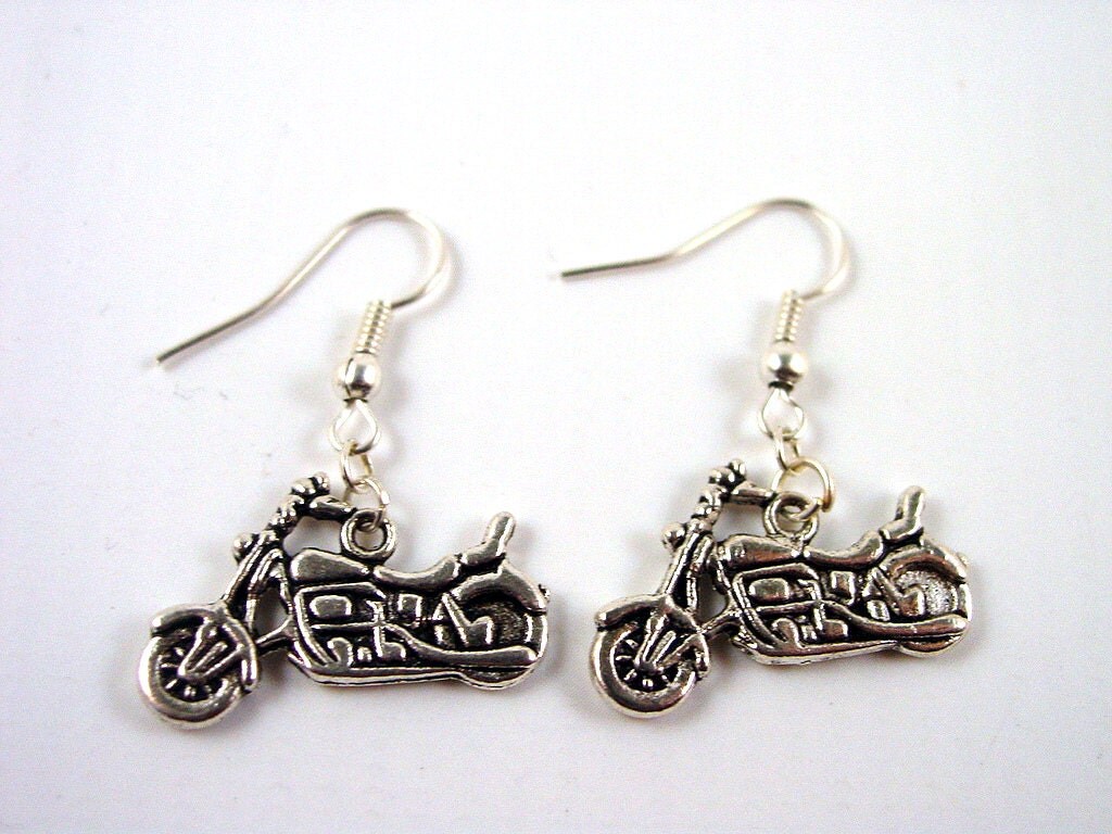 Motorbike Earrings Motorcycle Earrings Biker Earrings