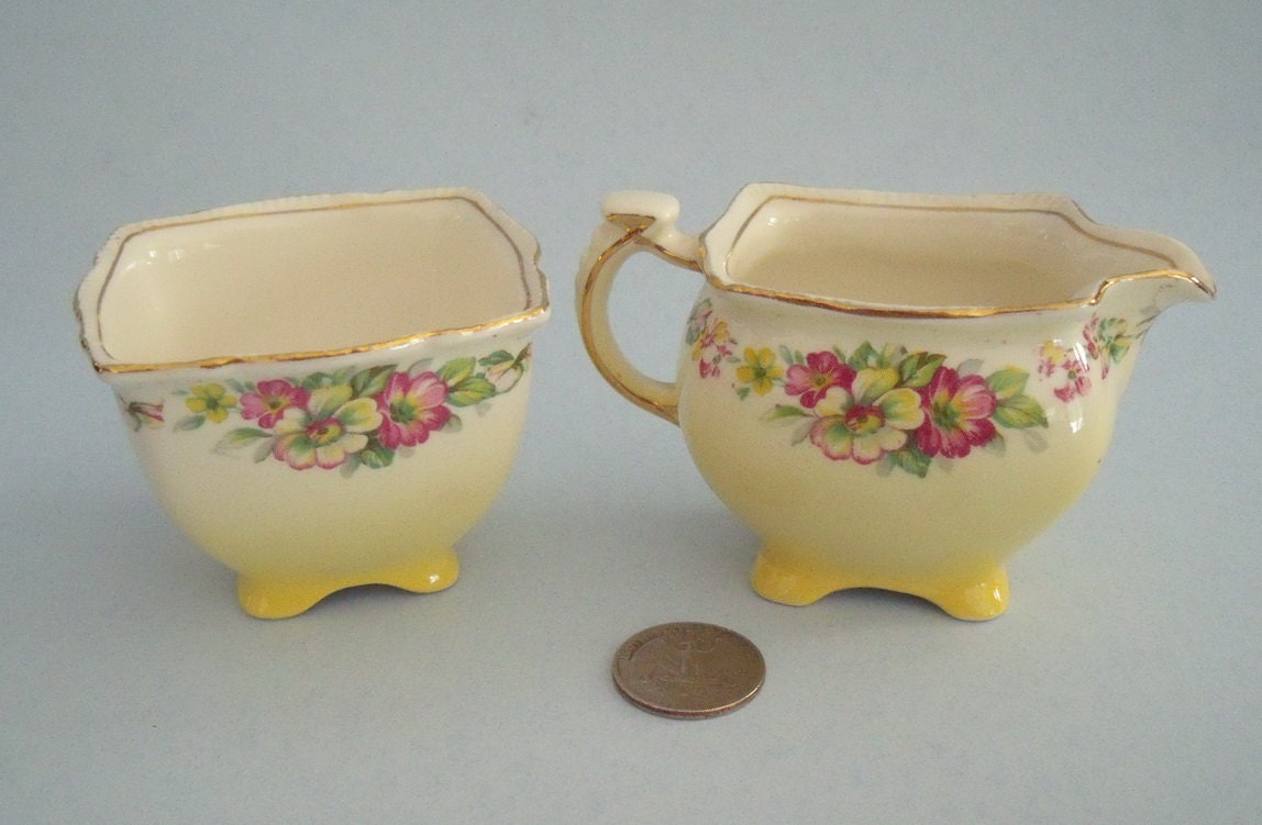 Royal Winton Cream and Sugar Grimwades Made in England