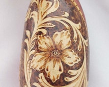 Faux Leather Tooled Gourd Ornament