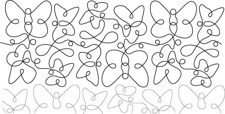 Butterfly Pantograph for Long Arm Quilting