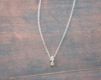 Cursive silverLetter, Alphabet, Initial "j" necklace, birthday gift, lucky charm, bridesmaid, bridal, wedding