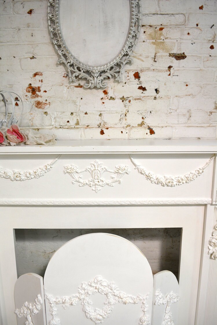 Painted Cottage Shabby Chic Fireplace Screen