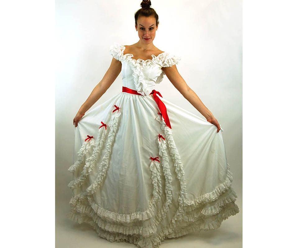 RESERVED 1980s wedding dress Gone with the Wind dress Southern