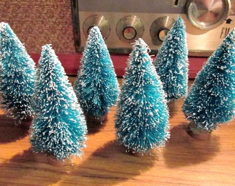 Bottle Brush Trees Vintage Style for Villages or Crafting 3 1/2" Buy 1 or Buy Them All!