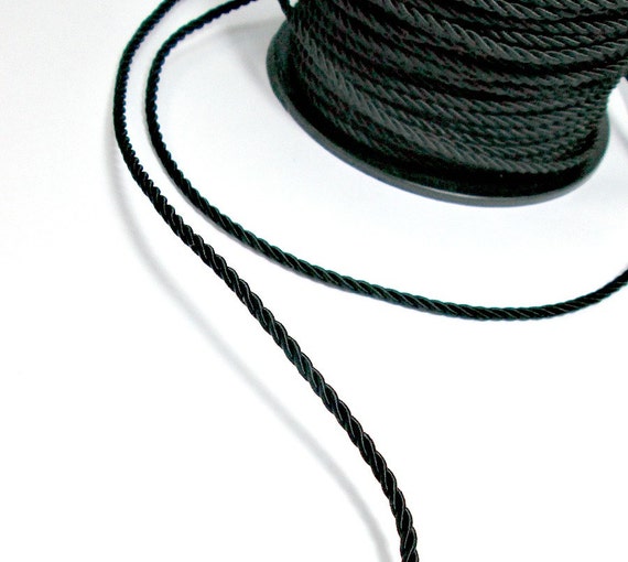 cord for jewelry silk meters OandN 4 by Etsy silk 3mm black satin on cord Twisted cord