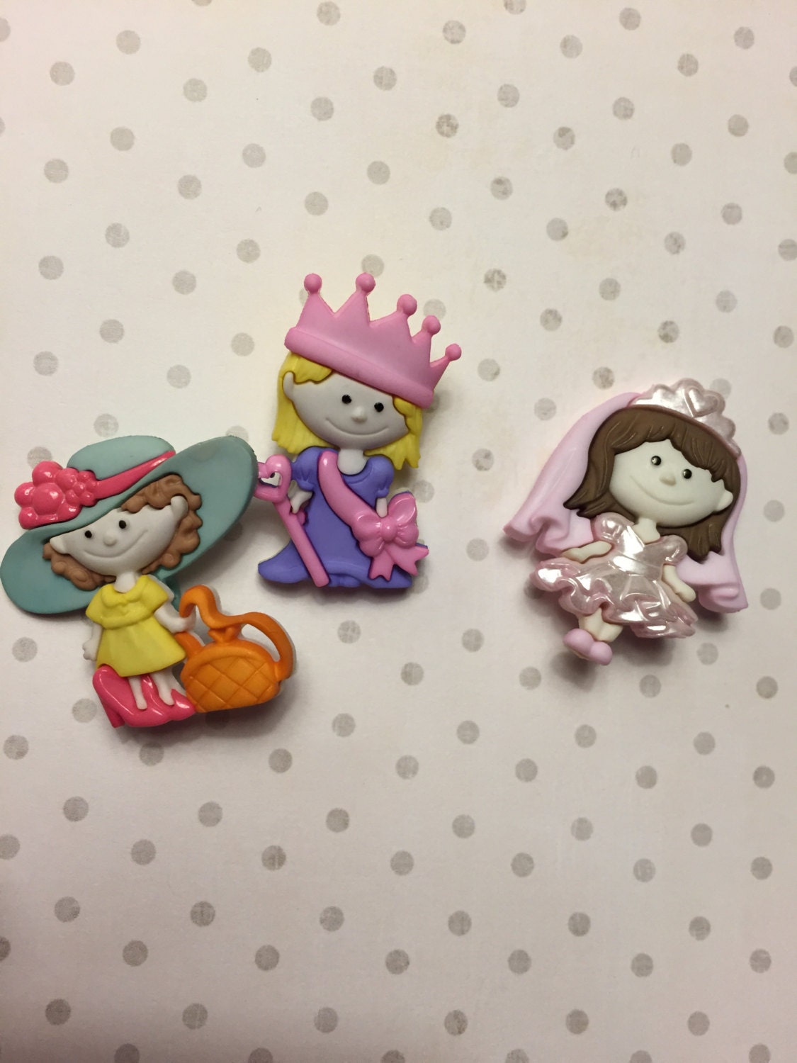 Little Girl Dress Up buttons from CraftsbySharri on Etsy Studio