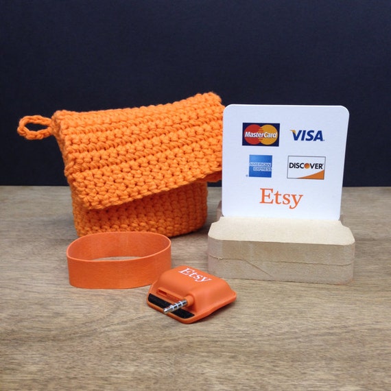 Etsy Credit Card Reader Case  Crochet Pouch for the Etsy Card Reader ...