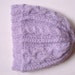 Women hat double knitted Medium size Cable pattern Lavender color Hand knit Ready to ship