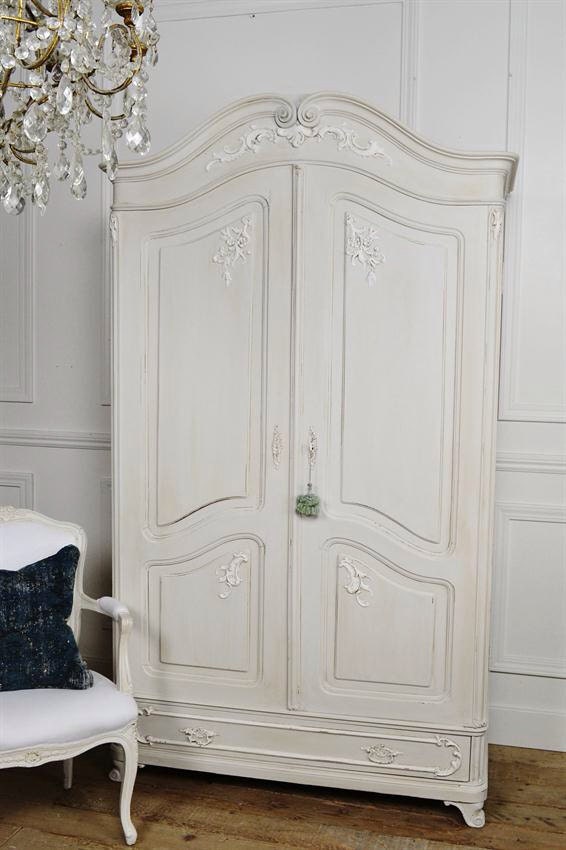 Antique French Armoire with Scrolls Haute Juice
