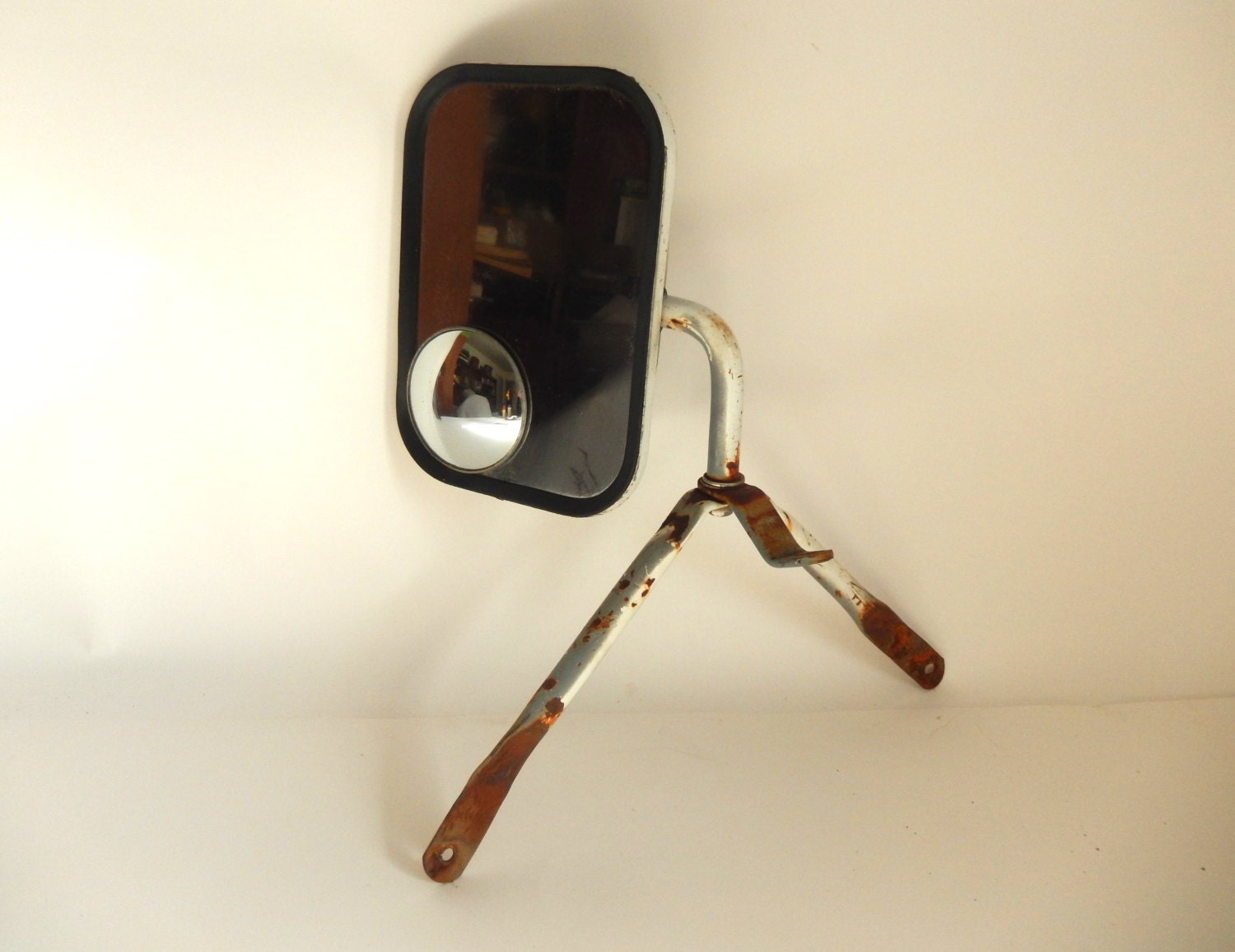 Vintage Metal & Glass Truck Side Mirror Weathered by JoeBlake