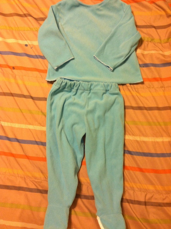 Footie Pajamas 12-18M MicroFleece Long Sleeve 2 Piece