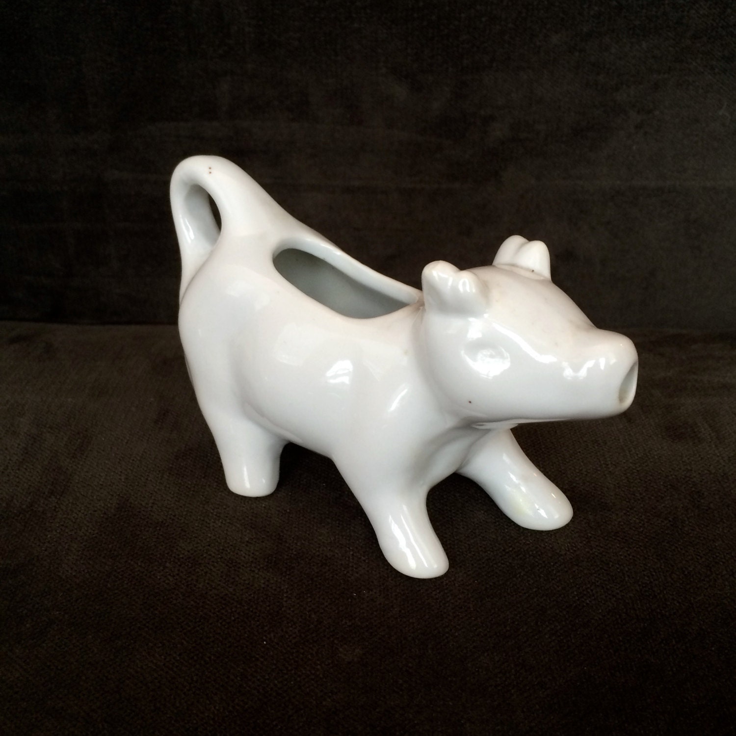 Vintage Cow creamer white ceramic by EllasAtticVintage on Etsy