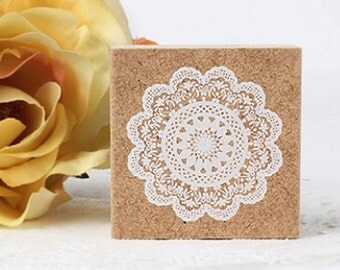 Flower Lace Doily Stamp - Ver.1 (1.8 x 1.8in)