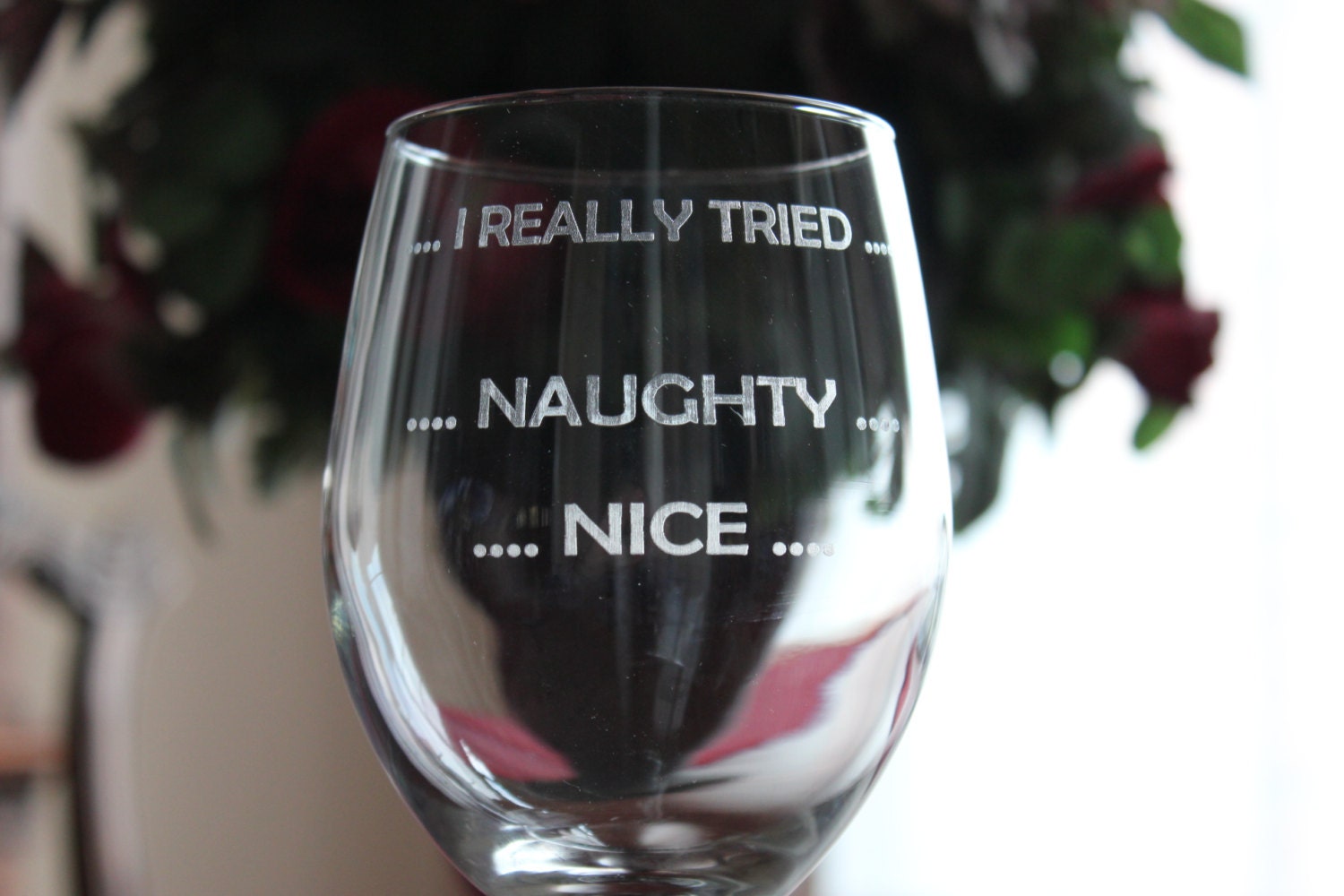 naughty nice wine glass
