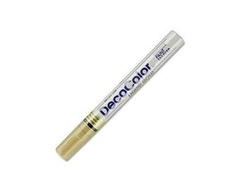 Marvy-Uchida DecoColor Glossy Oil-Based Paint Marker BROAD Point LIQUID GOLD