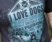 Final Print Run // Jupiter Ascending Shirt //  I Love Dogs // Hand Screen Printed // Available In Plus Sizes