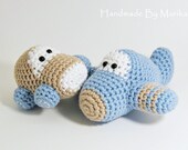 Items similar to Crochet toy baby rattles amigurumi airplane and car ...