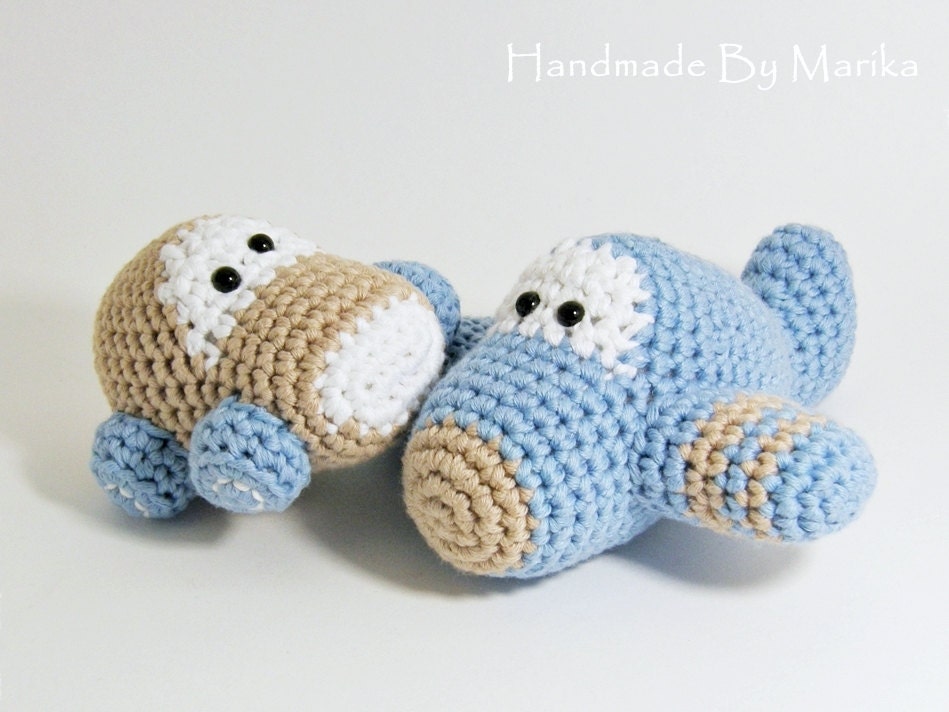 Crochet toy baby rattles amigurumi airplane and car set