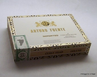 Cigar Box, Arturo Fuente Curly Head Cigar Box, Craft Box, Storage Box, Cigar Box Guitar, Paper Covered Cedar Cigar Box