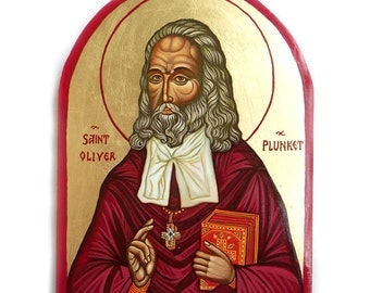 St Oliver Plunket - handpainted icon orthodox style, 6 x 8 inches, MADE TO ORDER