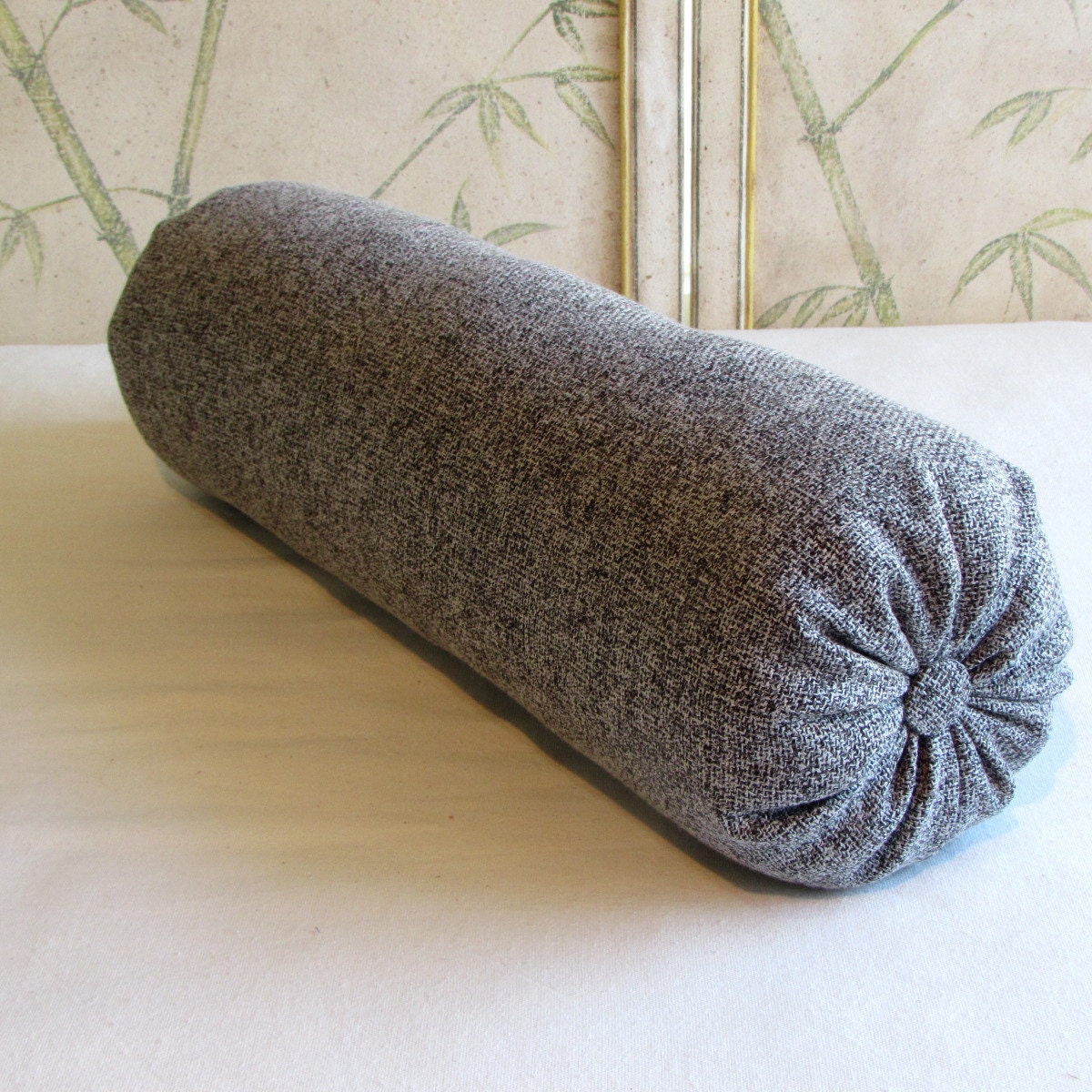 BLACK white 8x30 daybed size Bolster pillow