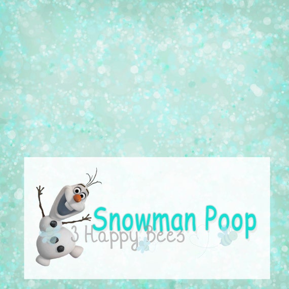 Snowman Poop Treat Bag Topper Disney DIY Printable