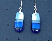 Fused dichroic glass earrings
