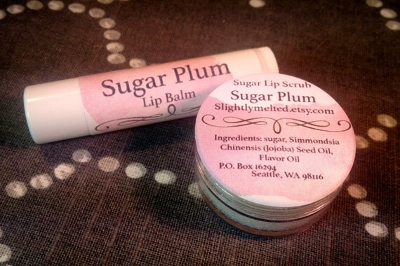 Lip Balm And Sugar Lip Scrub Set By Slightlymelted On Etsy