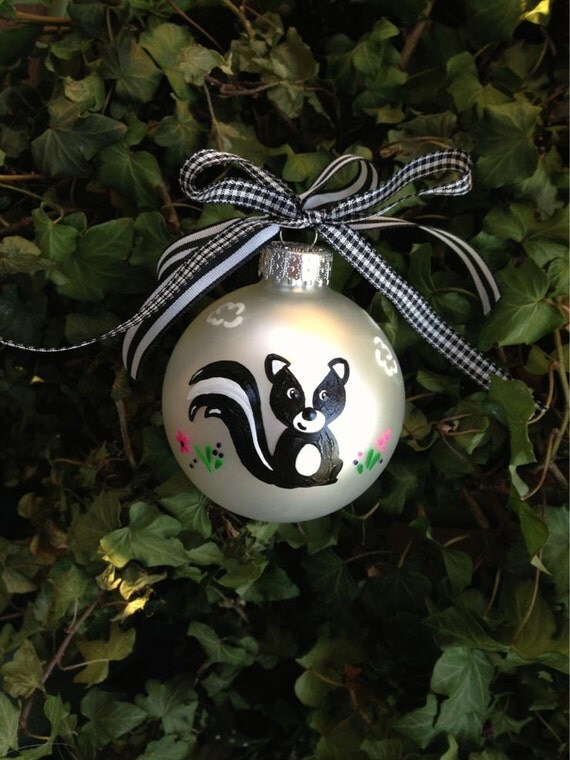 skunk ornament christmas keepsake woodland animal baby skunk ornament christmas keepsake woodland animal baby