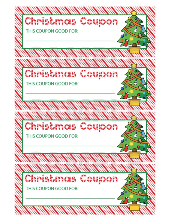 Christmas Coupon Printable These coupons by HeathersCreations11