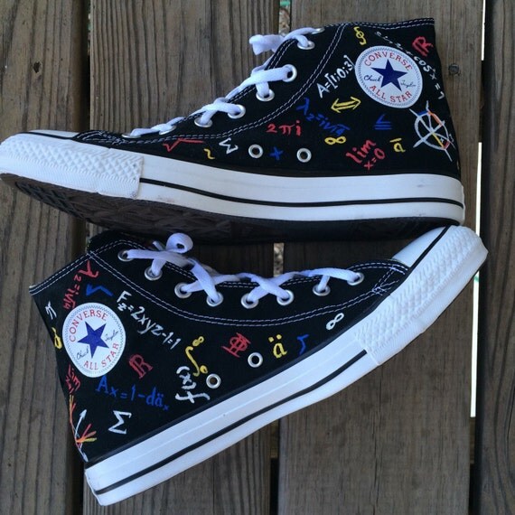 Actuary Science Converse High Top Converse with Math Equations