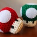 Mario Mushroom Set (Red and Green)