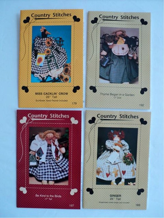 Vintage Primitive and Country Stuffed Doll Patterns to Make