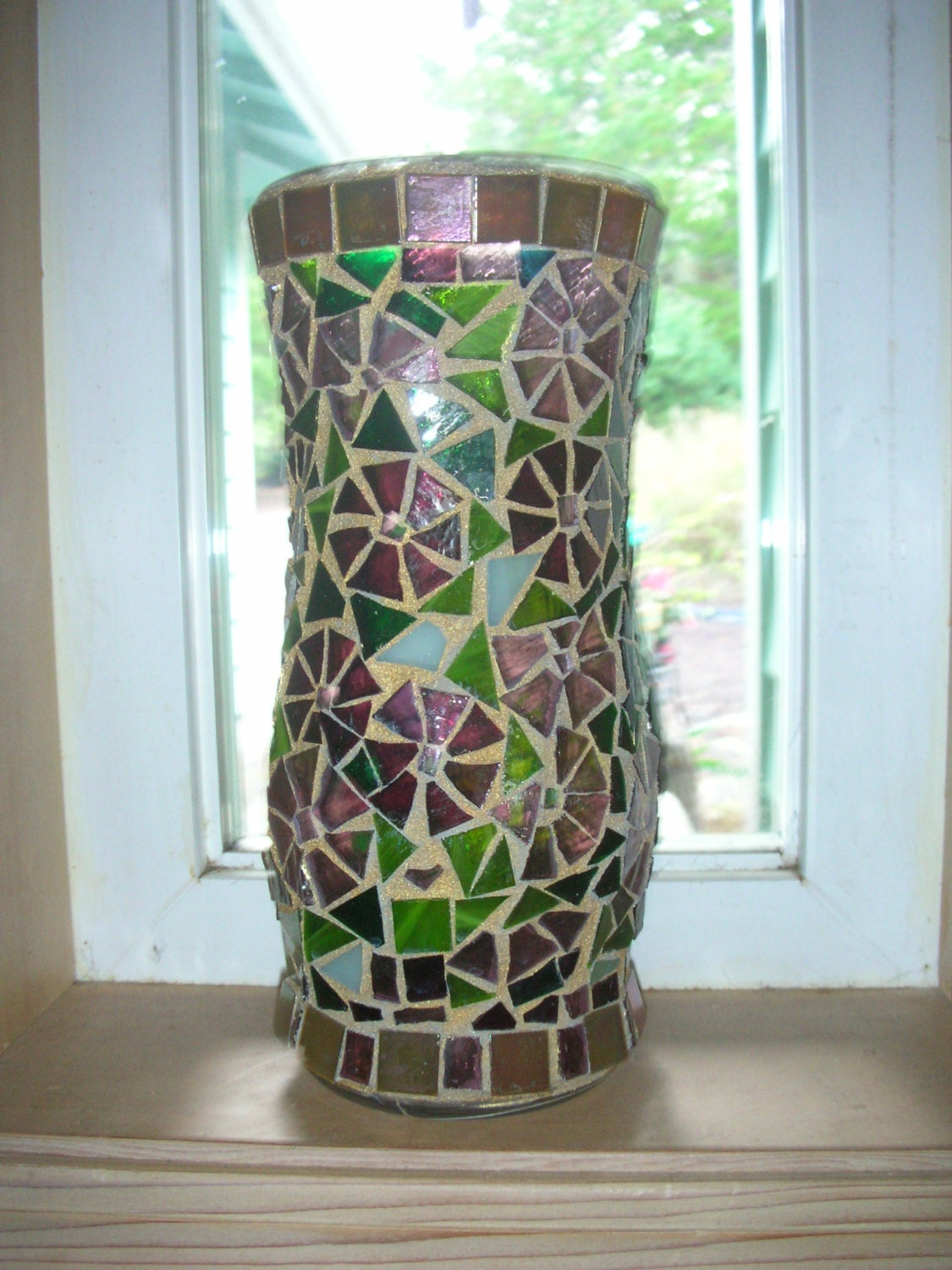 Stained Glass Mosaic Vase