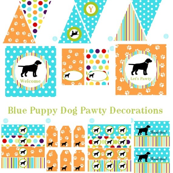 Puppy Birthday, Puppy Baby Shower, Puppy Birthday Decorations, Puppy Baby Shower Decorations, Puppy Party Decorations Il_570xn
