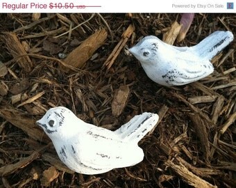 Drawer Pulls / Drawer Knobs / bird knobs, Shabby Chic Knobs / Set of 2 knobs