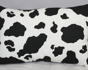 cow print lumbar pillow