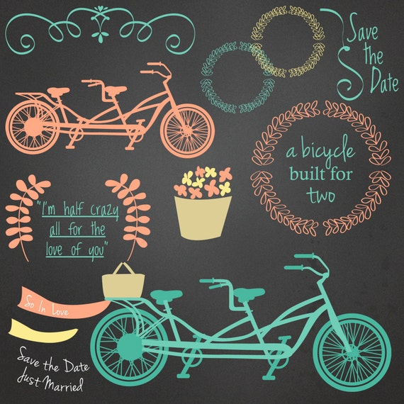 bicycle built for two clipart - photo #18