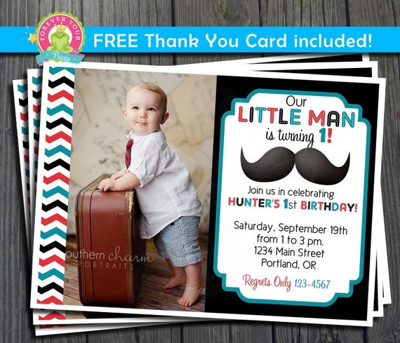 Little Man Invitation / Little Man Party Invite / Little Man Invitation / Little Man First Birthday / Little Man Birthday Il_570xn