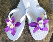 Popular items for flower flip flops on Etsy