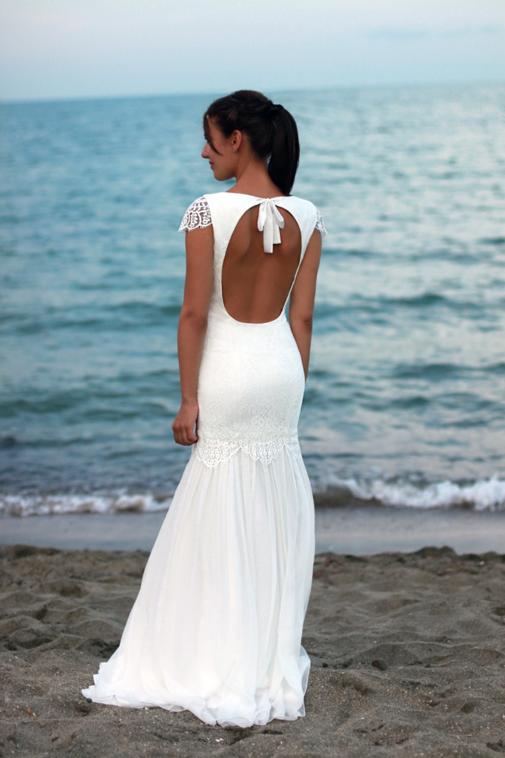 Bohemian Wedding  Dress  Beach  Wedding  Dress  Lace Wedding 