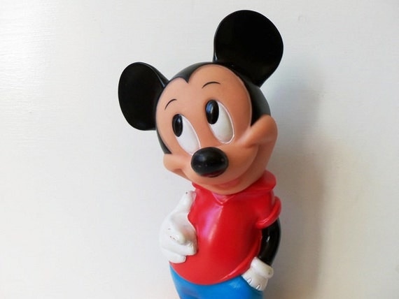mickey mouse plush piggy bank