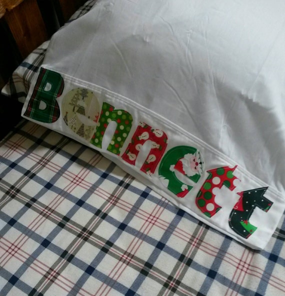 Items similar to Personalized Christmas Pillowcase on Etsy