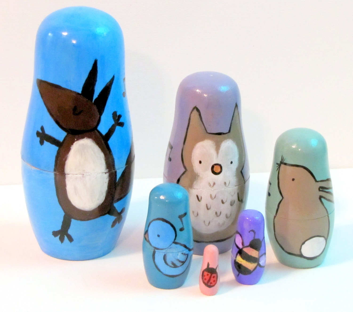woodland animal nesting dolls