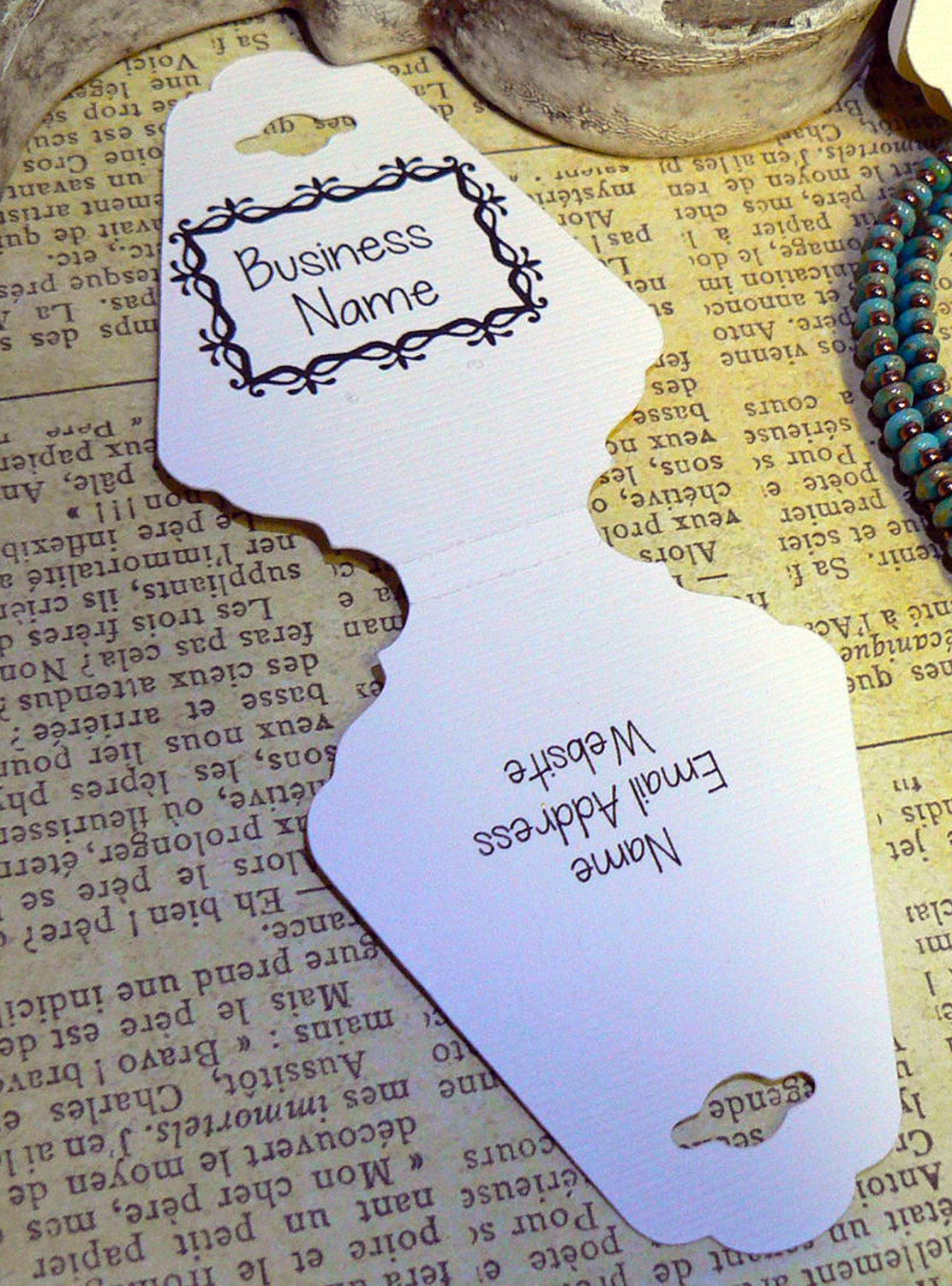 Custom Fold Over Necklace Jewelry Display Cards Custom