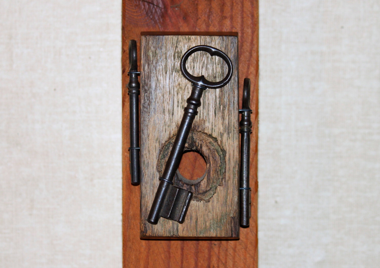 Antique / Key Wall Art / Antique Key Desk Art / Antique Key