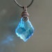 Turquoise blue necklace - baroque glass rustic copper jewelry